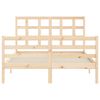vidaXL Bedframe met hoofdbord massief hout