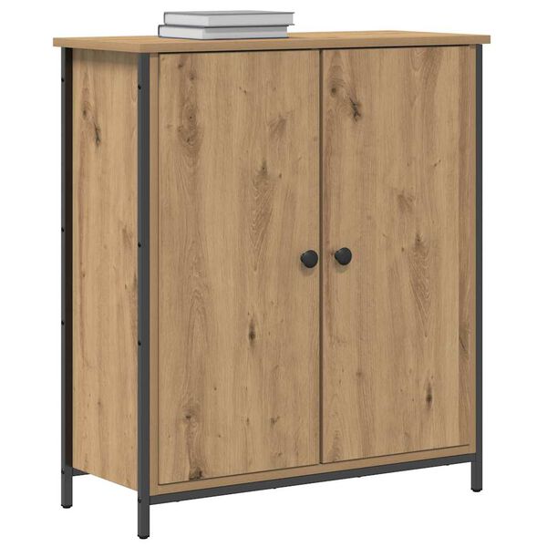 vidaXL Dressoir Artisan Eiken 70 x 30 x 80 cm Bewerkt hout