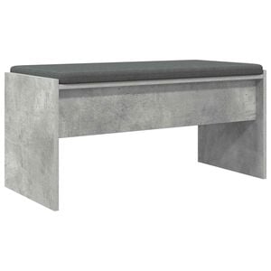 vidaXL Halbank met kussen Beton Grijs 83 x 38 x 40 cm