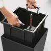 LECHUZA Plantenbak Cubico 40 ALL-IN-ONE houtskool 18194