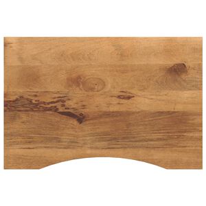 vidaXL Bureaublad met ronding 90x60x2,5 cm massief ruw mangohout