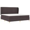 vidaXL Boxspringbed met Matras Donkergrijs 90x190 cm Donkerbruin Stof