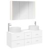 vidaXL Badkamermeubelset 4 pcs Wit Bewerkt hout en glas