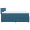 vidaXL Boxspring met matras fluweel blauw 200x200 cm