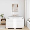 vidaXL Bedframe met matras Wit 120 x 200 cm Stof