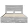 vidaXL Bedframe met lade met hoofdeinde met opslag Bewerkt hout