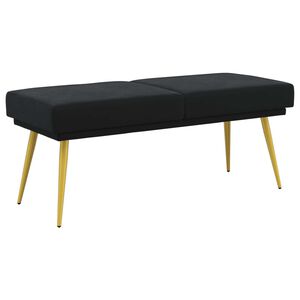 vidaXL Dubbel Laagige Bank Zwart 120 x 45 x 46 cm fluweel