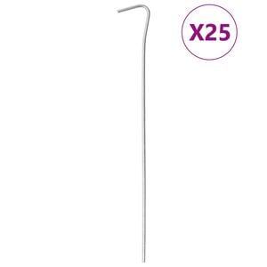vidaXL Tentharingen 25 st &Oslash;3 mm 23 cm gegalvaniseerd staal
