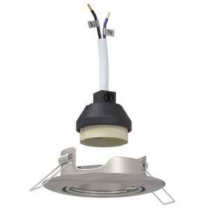 vidaXL Spotlights met schijnwerpers 6 pcs Zilver 9 x 9 cm Metaal