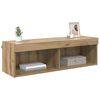 vidaXL TV-wandkast Panama Artisan Eiken 100 x 30 x 30 cm Bewerkt hout