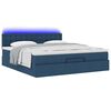 vidaXL Ottoman bed met matras en LED's 160x200cm stof blauw