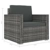vidaXL 8-delige Loungeset met kussens poly rattan grijs