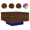 vidaXL Salontafel met LED-verlichting 55x55x31 cm bruin eikenkleur