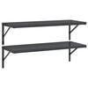 vidaXL Wandschappen 2 st 100x40 cm roestvrijstaal zwart
