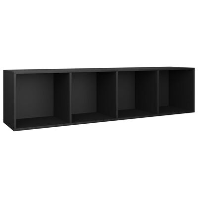 vidaXL Boekenkast/tv-meubel 36x30x143 cm bewerkt hout zwart