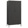 vidaXL Kledingkast 90x50x180 cm staal antracietkleurig