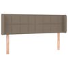 vidaXL Hoofdbord met randen 147x16x78/88 cm stof taupe