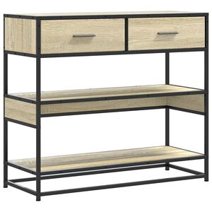 vidaXL Wandtafel 90x35x80 cm bewerkt hout sonoma eikenkleurig