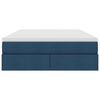 vidaXL Opslag bed met matras met matras Blauw 140 x 200 cm Polyester