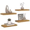 vidaXL Wandplank met opslag 4 pcs Beige 50 x 23,5 x 4 cm Bewerkt hout