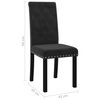 vidaXL Eetkamerstoelen 6 st fluweel zwart