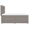 vidaXL Boxspring met matras stof taupe 140x200 cm