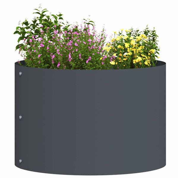vidaXL Tuin Bloempot Antraciet 30 x 30 x 20 cm Koudgewalst staal
