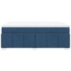 vidaXL Boxspring met matras stof blauw 140x190 cm