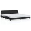 vidaXL Bedframe "Dover" stof zwart 200x200 cm