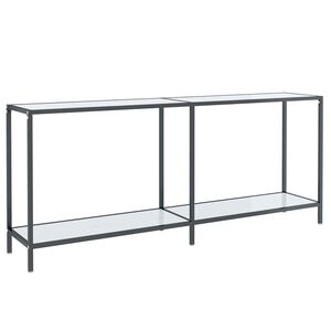 vidaXL Wandtafel 180x35x75,5 cm gehard glas wit