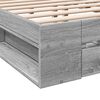 vidaXL Bedframe met lades bewerkt hout grijs sonoma eiken 200x200 cm