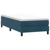 vidaXL Boxspring met matras fluweel donkerblauw 80x210 cm