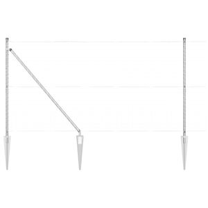 vidaXL Afrasteringspaal 26 pcs Grijs 3,2 x 3,2 x 140 cm