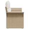 vidaXL Tuinbank met kussen Beige 141 x 62 x 69cm poly rattan