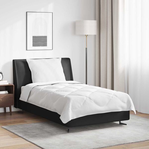 vidaXL Het Duvet voor Elk Seizoen met kussen 2 pcs Wit Microvezel