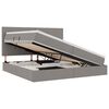 vidaXL Opslag bed met matras met hoofdeinde Taupe 200 x 200 cm Stof