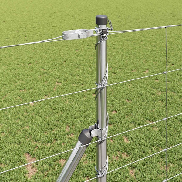 vidaXL Afrasteringspaal Gegalvaniseerd 25 x 1,2 m Staal