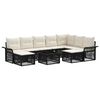 vidaXL Tuinbankenset 10 st Zwart en Cream Wit poly rattan