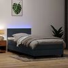 vidaXL Boxspring met matras en LED fluweel donkergrijs 100x220 cm