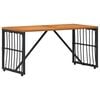 vidaXL Buiten Tafel Zwart 80 x 40 x 40 cm Staal en Poly Rattan