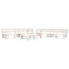 vidaXL 6-delige Loungeset pallet hout wit