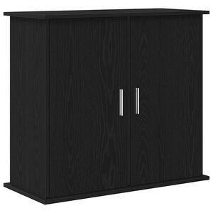 vidaXL Aquariumstandaard Zwart Eiken 81x36x73 cm Bewerkt Hout