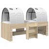 vidaXL Bed met Tunnel 3 st Sonoma eiken en wit Bewerkt hout