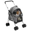 vidaXL Hondenwagen inklapbaar 76x50x100 cm oxford stof grijs