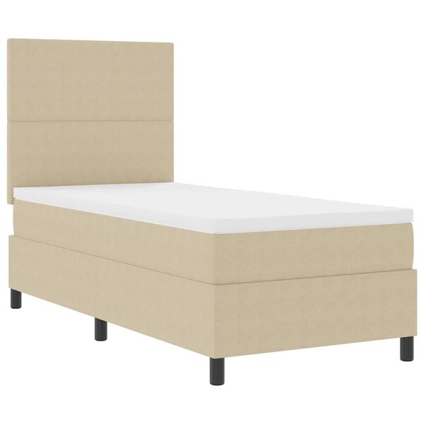 vidaXL Boxspring bed Lichtgrijs en wit. 203 x 80 x 128 cm