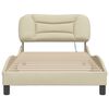 vidaXL Bedframe met LED zonder matras "Hvar" 100x200 cm stof cr&egrave;me