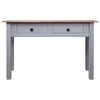 vidaXL Wandtafel Panama Range 110x40x72 cm massief grenenhout grijs