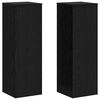 vidaXL Plantenstandaard Zwart Eiken 33 x 33 x 100 cm Bewerkt hout