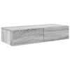 vidaXL Wandschap met lades 80x33x17 cm bewerkt hout grijs sonoma eiken