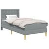 vidaXL Bedframe met matras Lichtgrijs 90 x 190 cm Stof